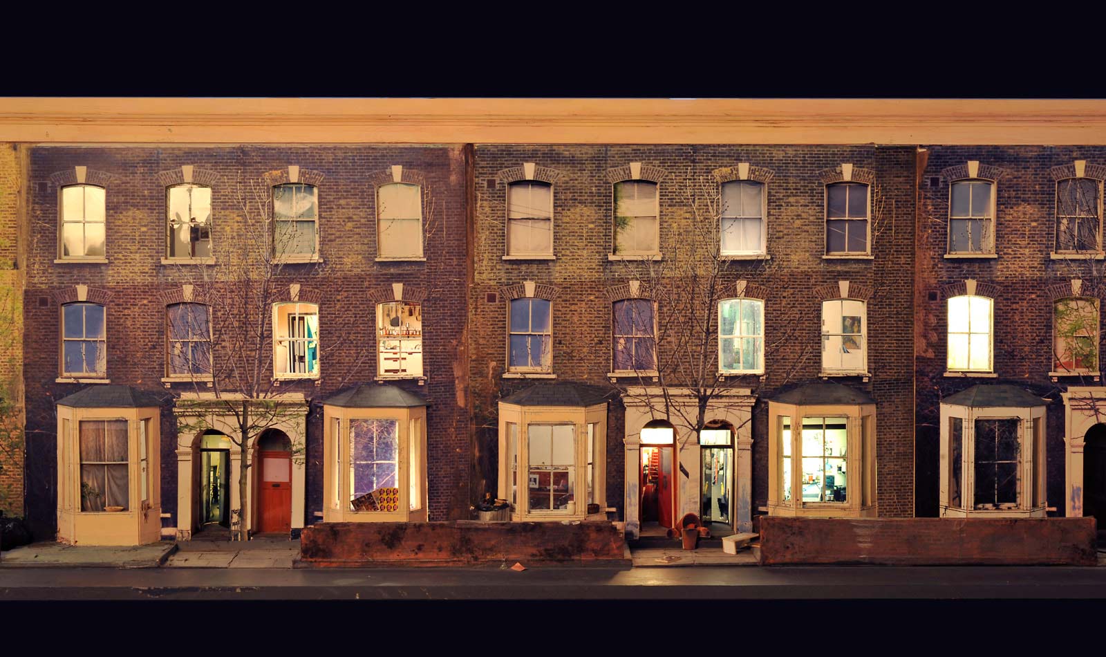 Tom Hunter's scale model of two London streets, known as the 