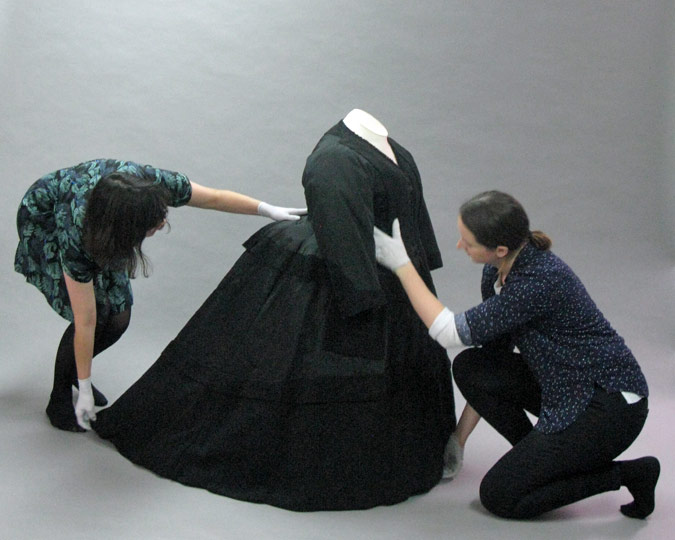Setting out Queen Victoria's mourning dress