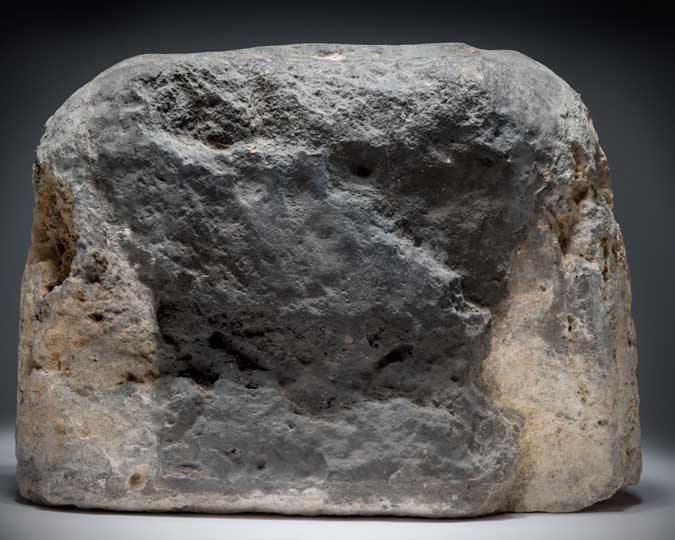 The London Stone, photographed at the Museum of London.