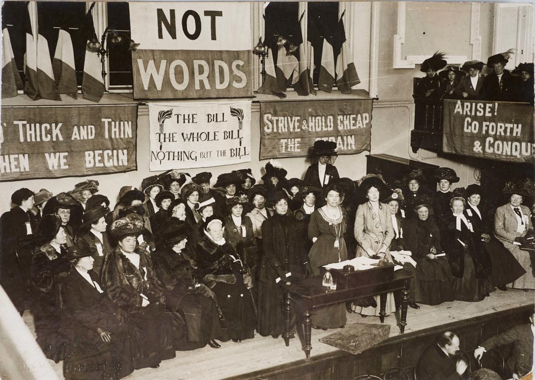 The Suffragette Leaders Addressing Supporters at a Meeting Held at Caxton Hall on 'Black Friday', November 1910
