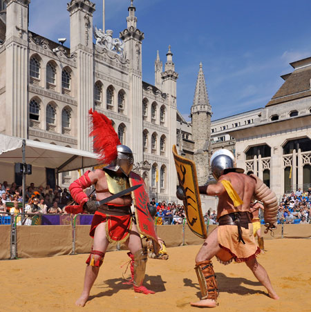 Gladiator Games at the Guildhall.