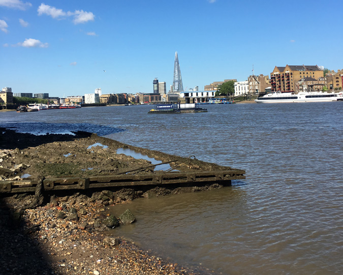 The Thames foreshore in 2016.