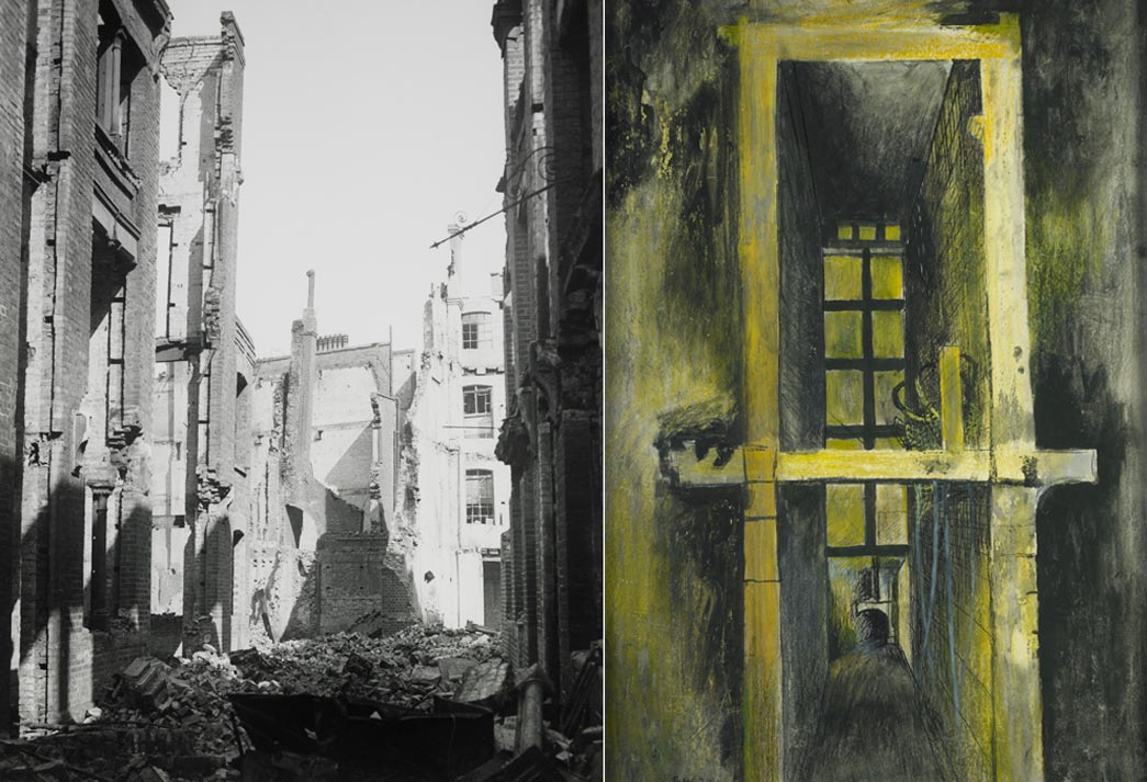 Two views of the Blitz by Graham Sutherland and Bill Brandt