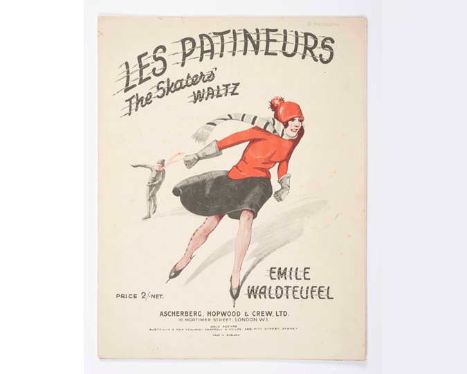 Sheet music for Les Patineurs, the Skater's Waltz.