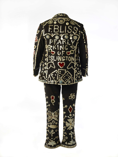Pearly suit of the Pearly King of Islington, Fred Bliss.