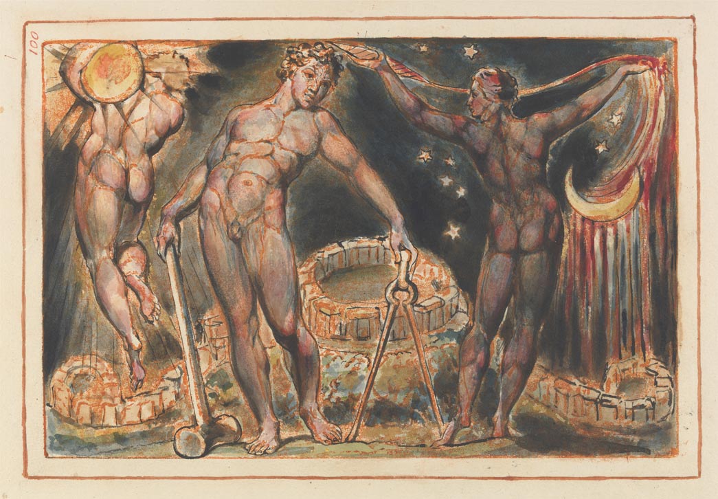 The emanation of the giant Albion, illustration by William Blake.