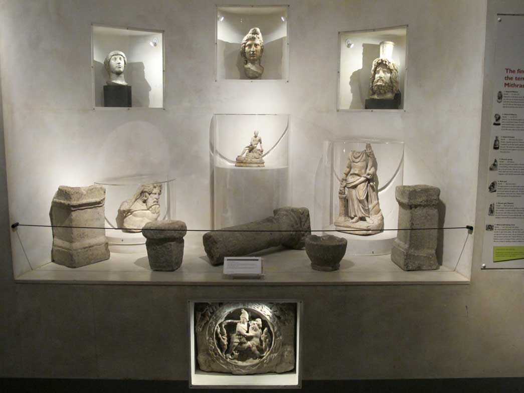 A display in the Roman Gallery, now redeveloped.