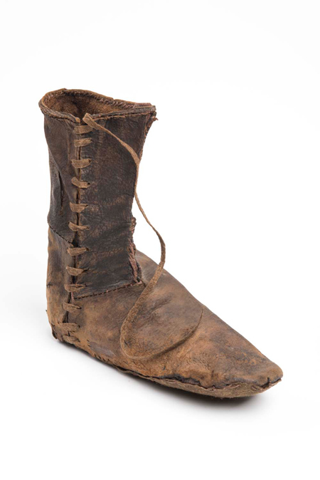 14th century boot restored by Museum of London conservators