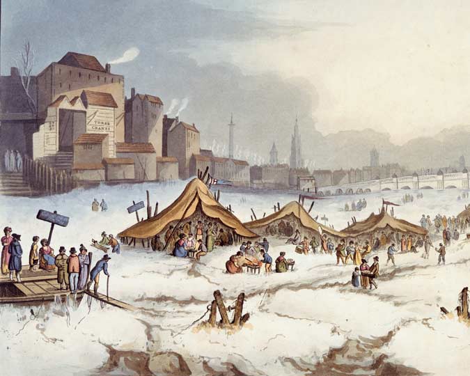 Extract from a painting of a frost fair, 1814