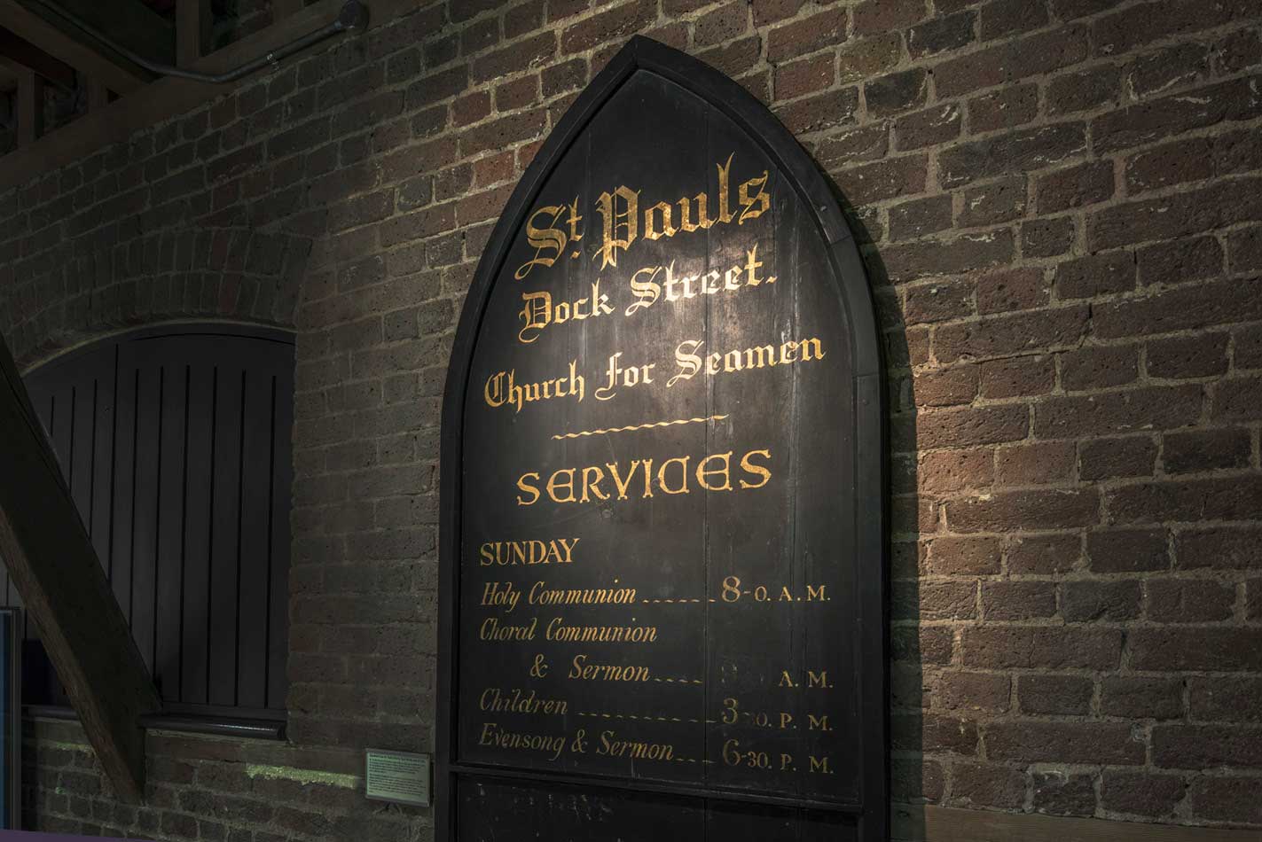 The sign of the St. Paul's Seamans' Church.