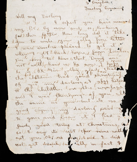 First page of a letter from George Britchford.