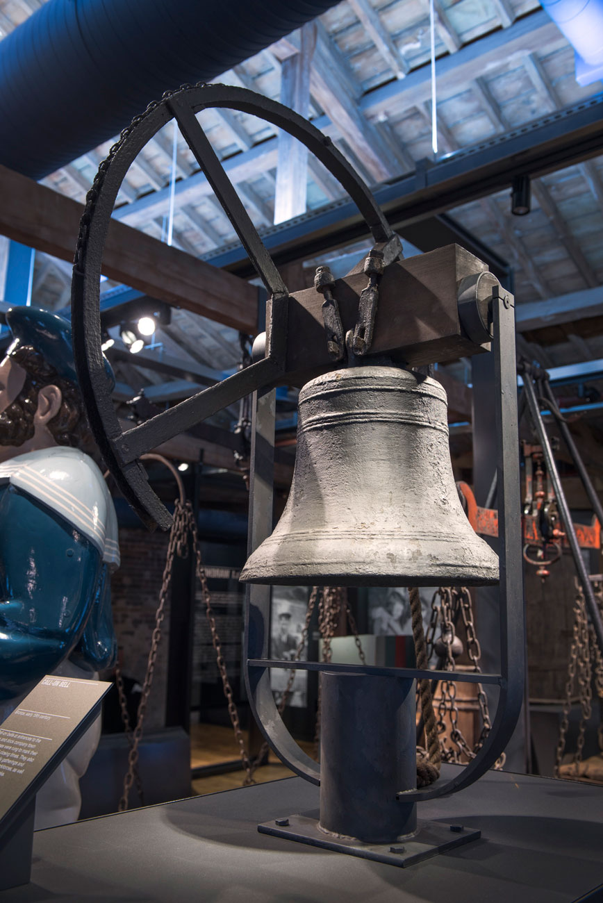 Time-bell used to summon dock-workers to warehouses in the Port of London.