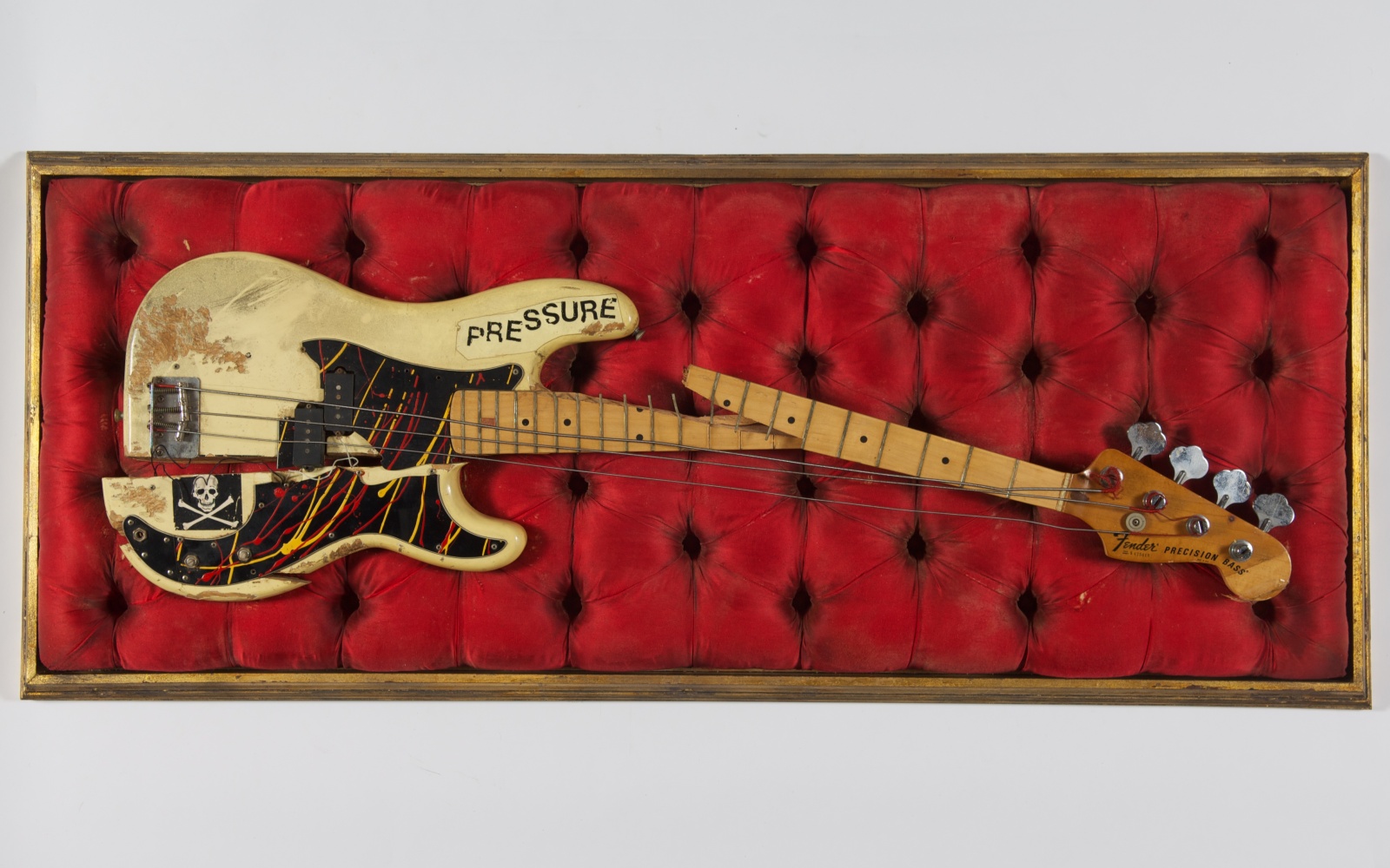 Paul Simonon’s broken bass guitar (c) The Clash archive Cropped.jpg