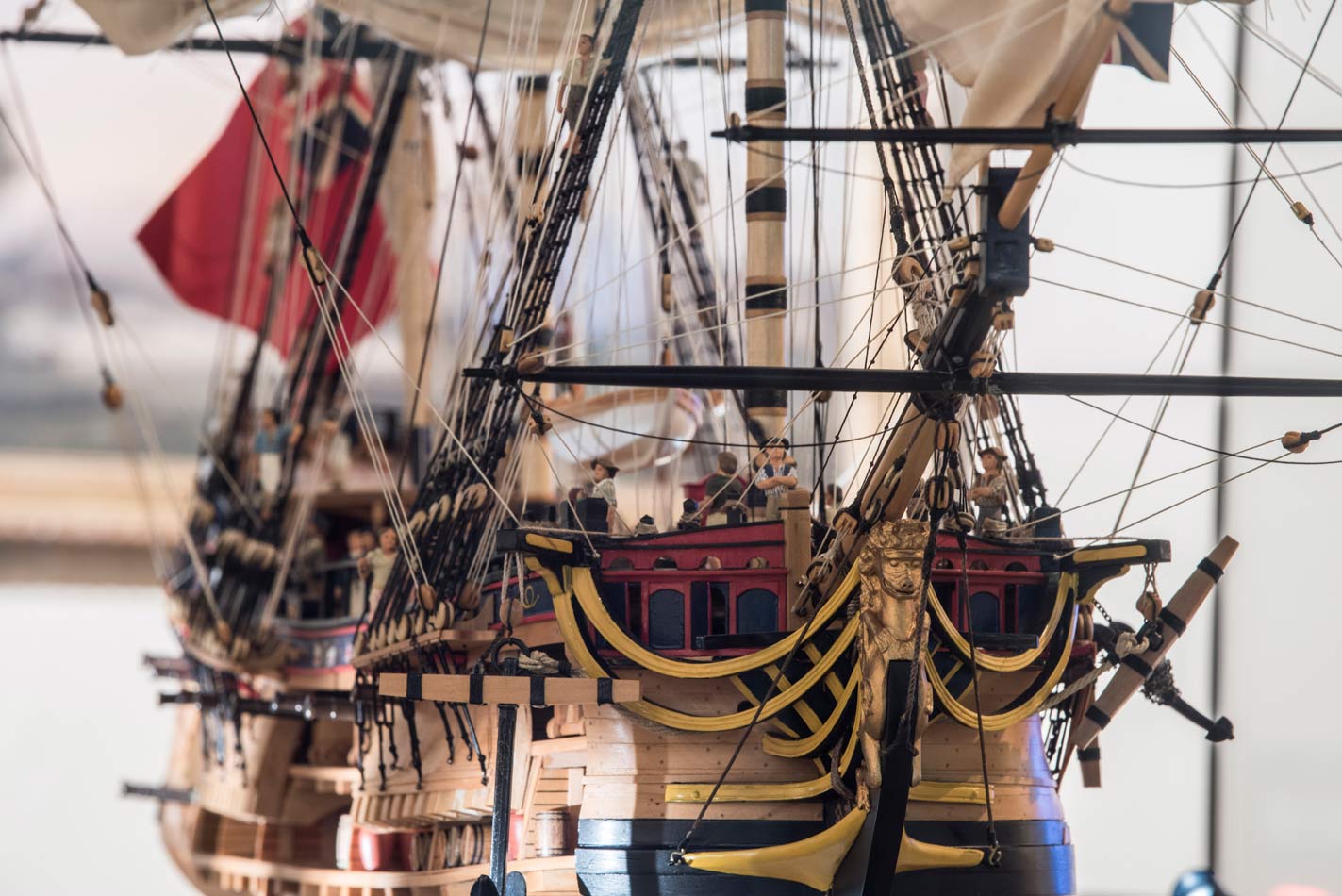 Model ship of an East Indiaman in the Trade Expansion gallery.