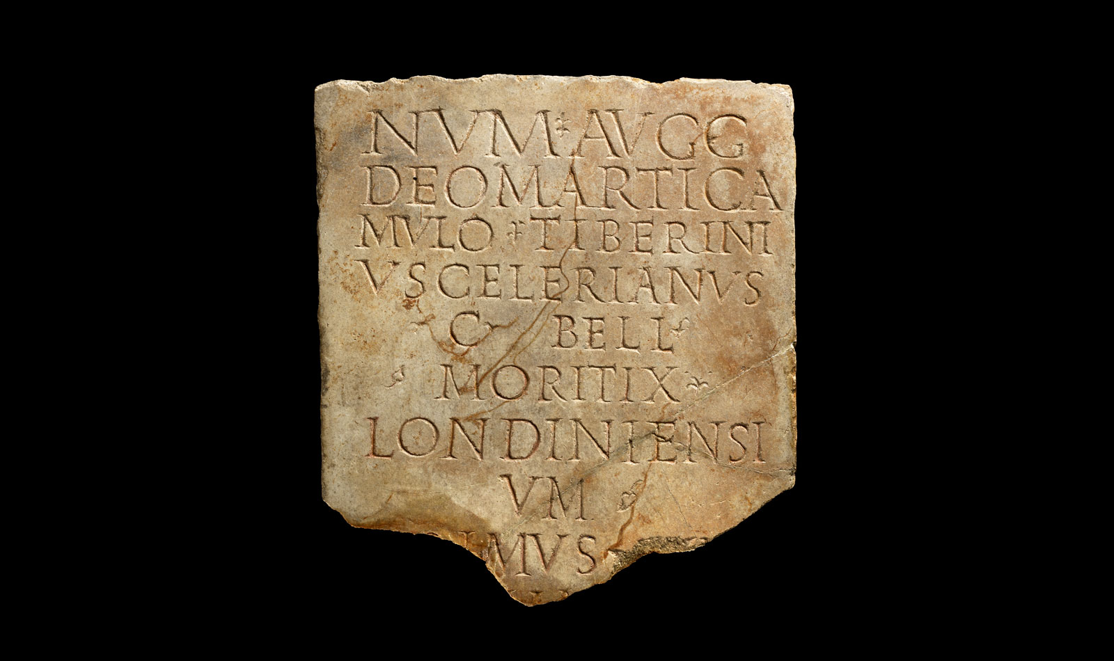 A stone table showing the first written record to use the word ‘Londoners’.