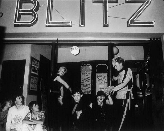 The Blitz club exterior, photographed by Dick Scott-Stewart.