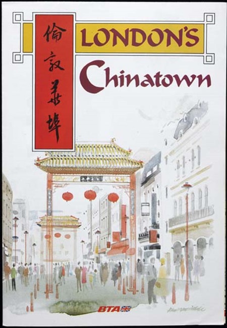 A poster advertising London's old Chinatown. 