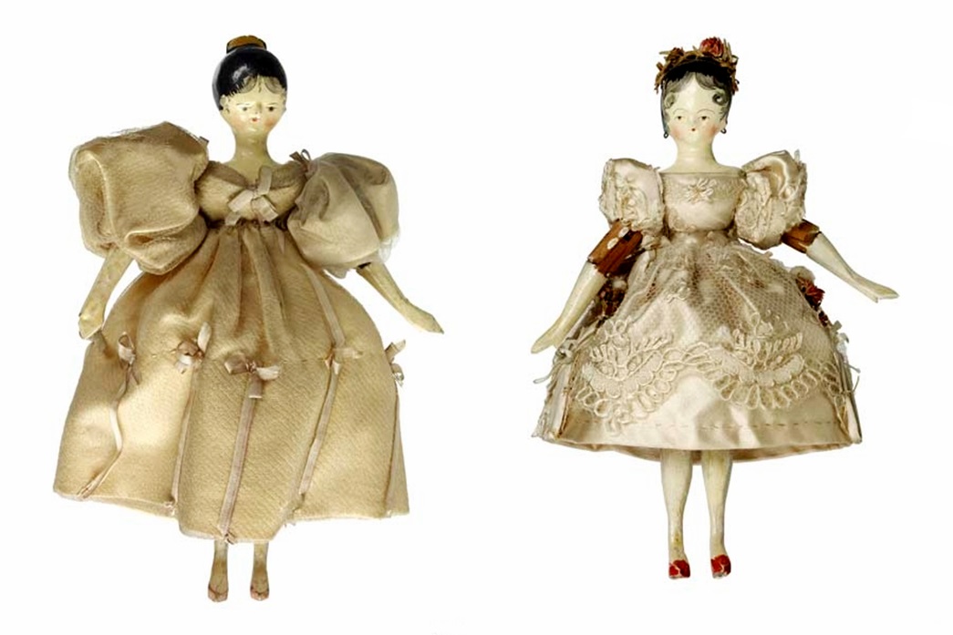 Princess Victoria’s dolls
Dolls of Lady Agathina Arnold (left) and Mrs Dudley, which were made by Princess Victoria with help from her governess Baroness Lehzen. (Courtesy Royal Collection Trust / © His Majesty King Charles III 2023) 
