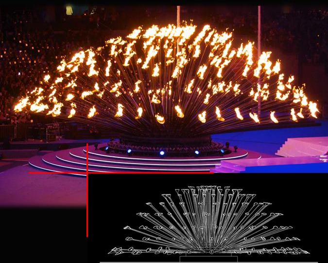 the London 2012 Olympic and Paralympic Cauldron designed by Thomas Heatherwick 