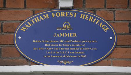 Plaque outside Jammer’s family home. (©Museum of London)