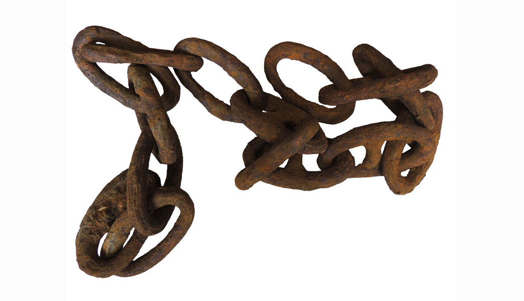 19th/20th century iron anchor chain from Leamouth