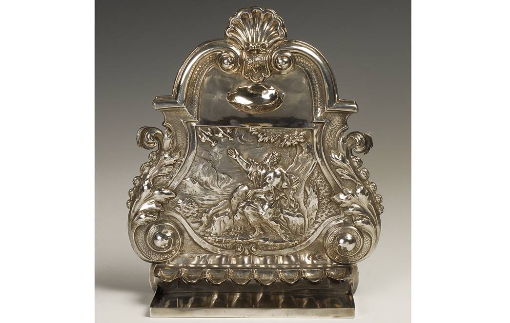 This hanukkiah is thought to be the oldest known Hanukkah lamp made in Britain, back in 1709. (JM 230, courtesy Jewish Museum London)
