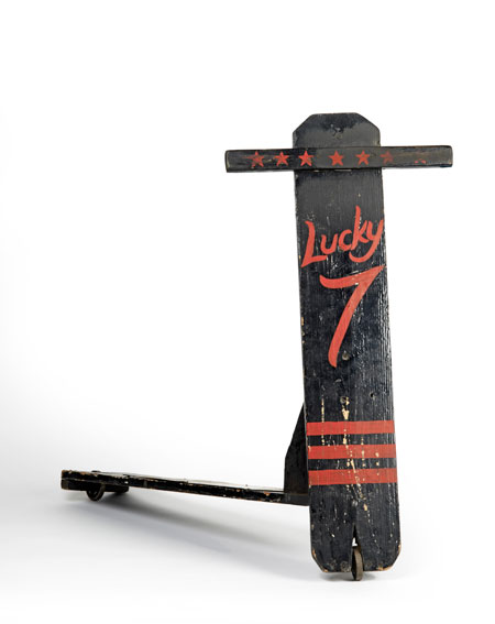 This scooter was made and used in a school setting in London the 1950s but provides an idea of the design used by children to make their scooters. 