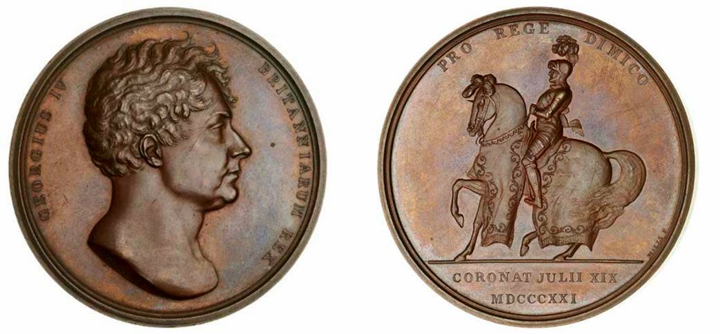 Medal commemorating the coronation of King George IV

The medal’s shows the King's Champion, under the Latin motto 