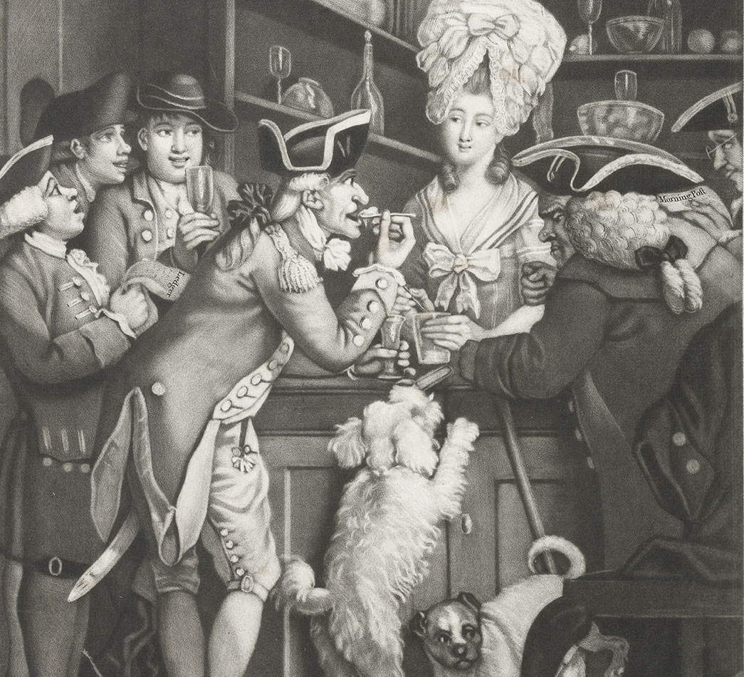 The Pretty Bar Maid’ print by John Collett, 1770