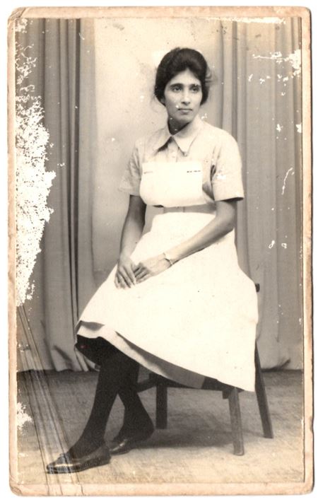 Anoopia in her nurse’s uniform. (Courtesy: Vedia Maharaj)