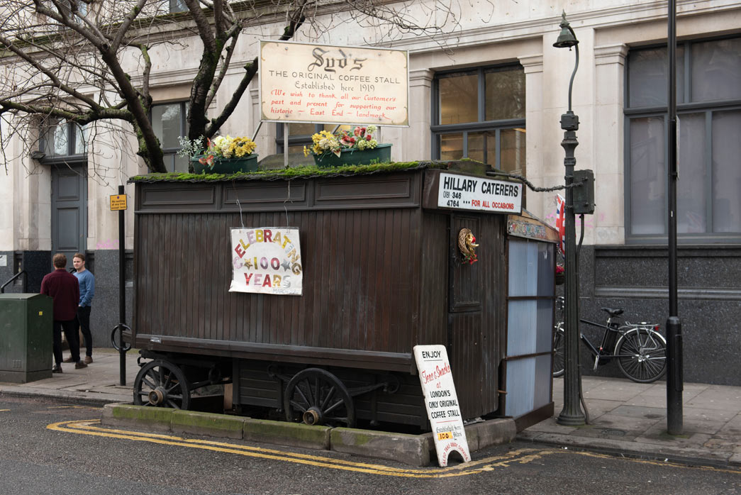 Syd's Coffee Stall on its location in Shoreditch.