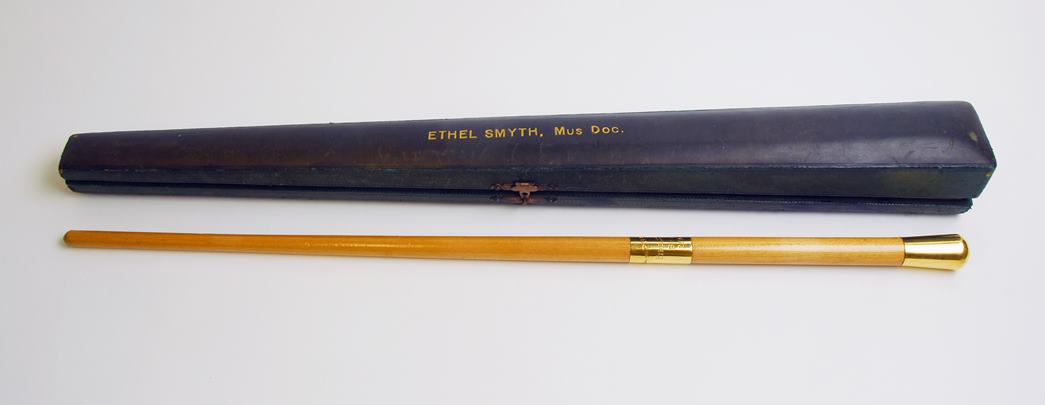 In 1911, Ethel Smyth was presented with this commemorative baton by the WSPU for the impact she’d had on the Votes for Women movement. (ID no.: 50.82/1204)