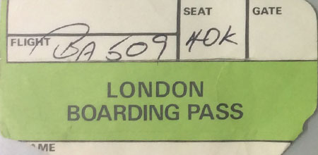 Francis Golding ​boarding pass