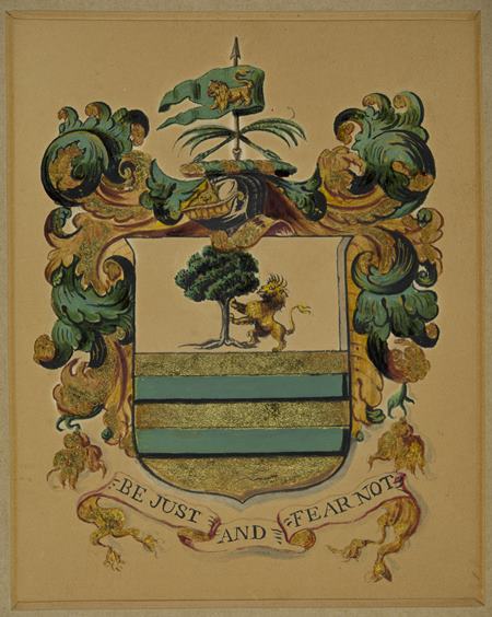 Elias Lindo’s Coat of Arms. (JM 881, courtesy Jewish Museum London)