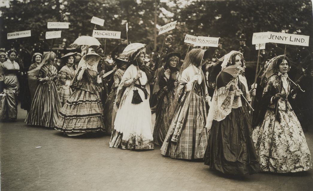 For the 'Famous Women' Pageant, Suffragettes dressed as notable women from the past. (ID no.: 50.82/1325)