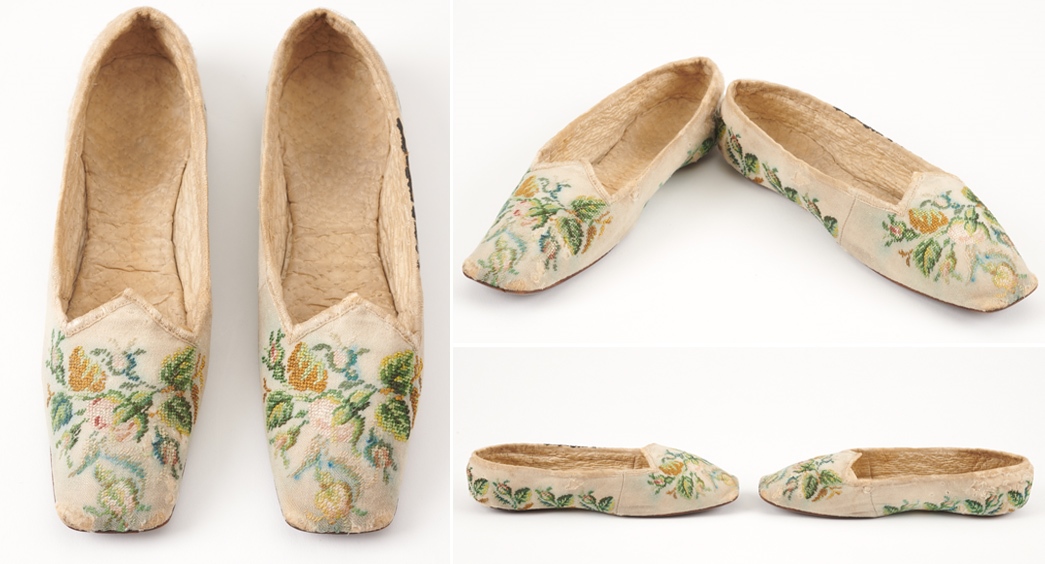 Embroidered shoes by Queen Victoria
These beautiful shoes were embroidered by Queen Victoria as a present for her daughter Princess Alice. 