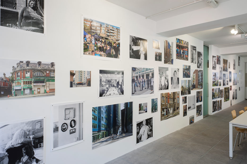 Inside the photographic display of the Magnum Live Lab.