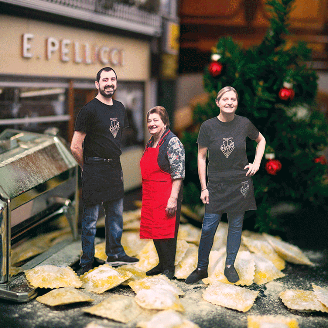 The Peliccis make traditional ravioli every Christmas.