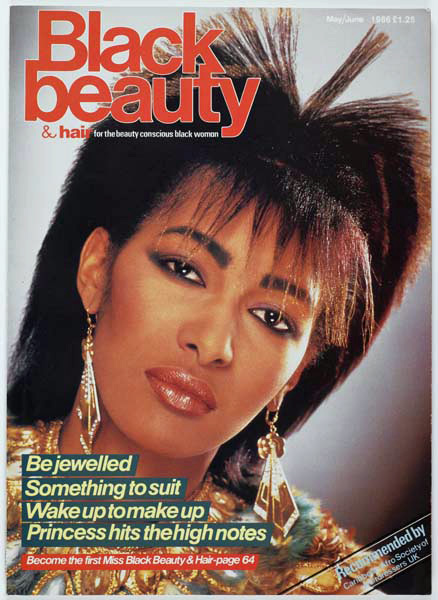 Copy of a magazine called 'Black Beauty and Hair Magazine', May-June 1986. The magazine sells itself as being for 'the beauty conscious black woman' and was recommended by the Caribbean/ Afro Society of Hairdressers UK. The magazine was published once every two months and includes articles on hair, make-up and fashion. It also has interviews with black style icons from the music business such as Diana Ross, Princess and pop group Imagination.