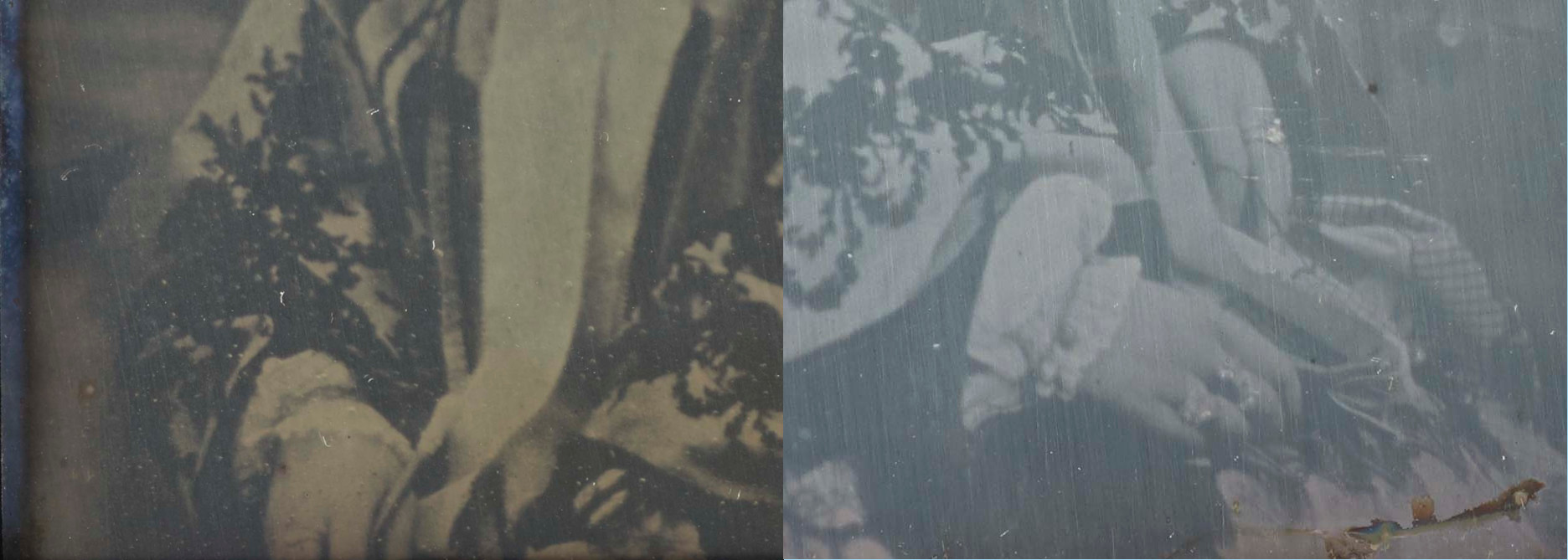 Victorian daguerreotype in close-up