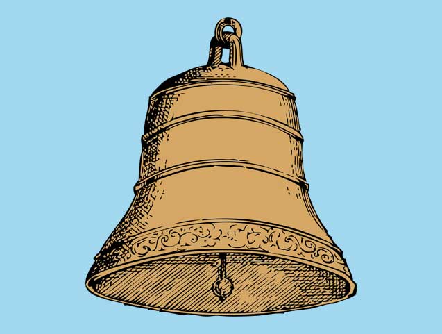 An illustration of a large church bell.