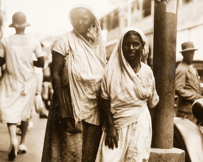 A postcard showing two Indian women in Trinidad, West Indies. (Courtesy: J.F. Manicom)