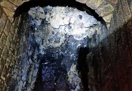 A sample of Fatberg in the sewer below Whitechapel