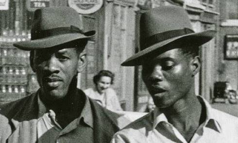 African Caribbean men with trilby hats, photo by Roger Mayne, IN16615