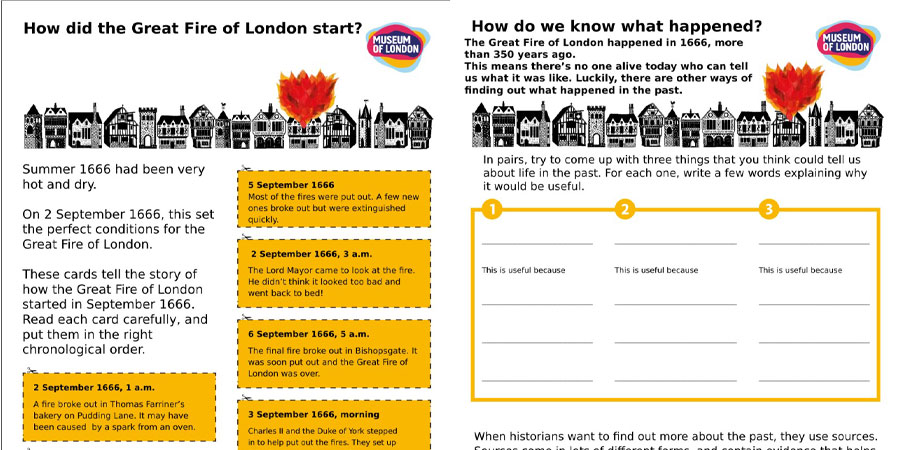 preview of printable KS1 Great Fire teaching resources