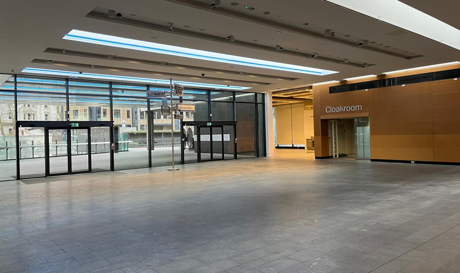 Entrance Hall at Museum of London after the closure