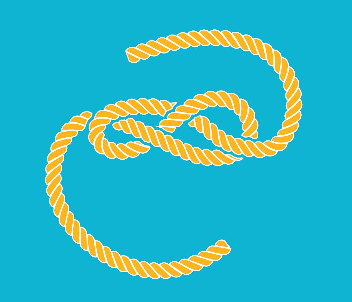 Illustration of a thick yellow rope.