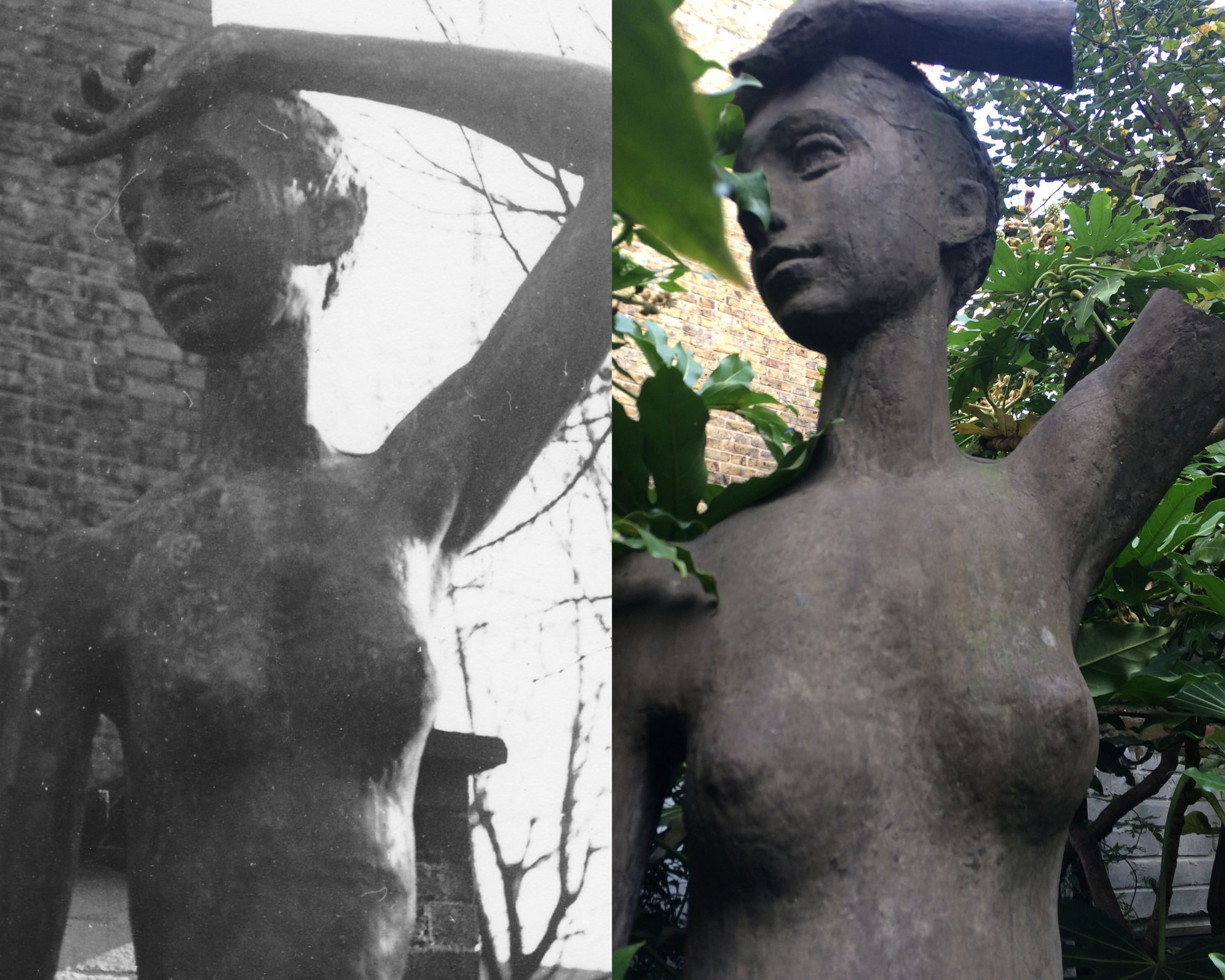 L-R The cast of Youth shortly after being installed in Henrion’s garden © Henrion family archive, after being rediscovered © Sarah Gaventa.png