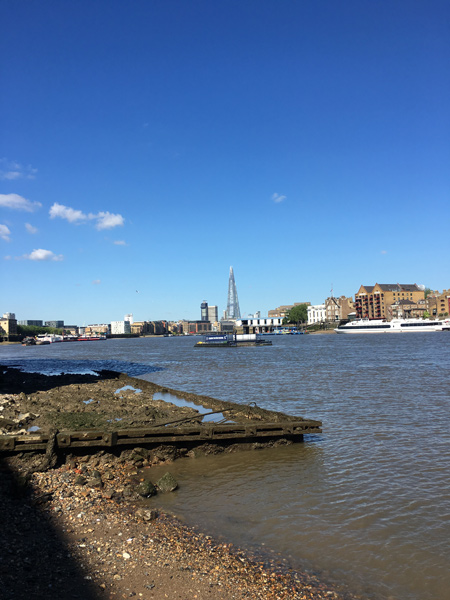 Thames foreshore photographed in 2016.