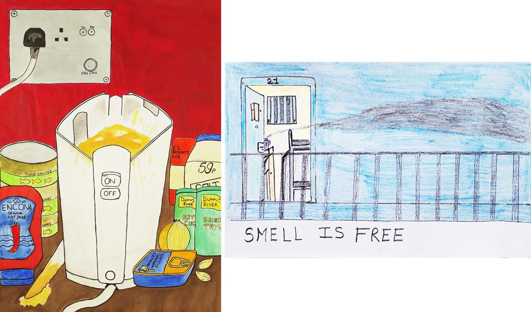 (left) ‘Whippin in the Kettle’ by M.I.A. and (right) ‘Smell is free’ by Human. (ID no.: 2022.78/1)